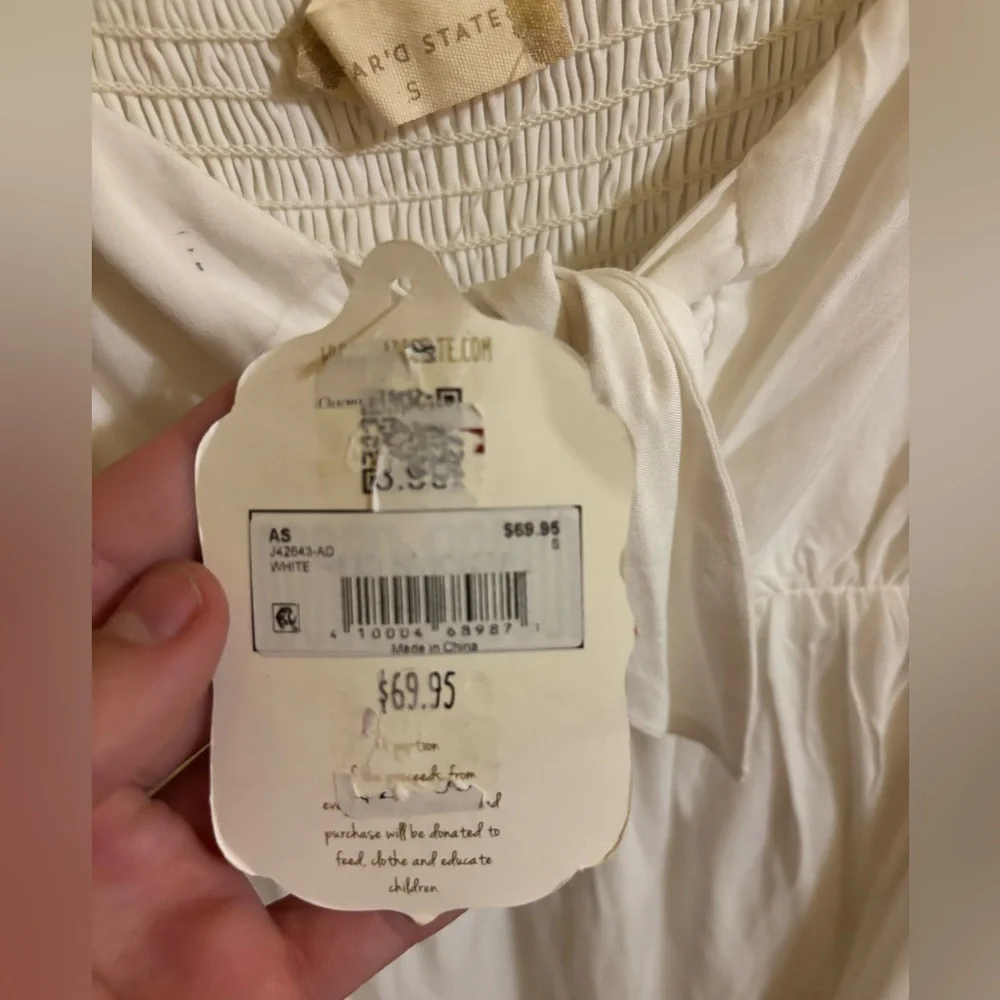 Altar’d State cute white dress 
women’s small - Picture 4 of 5